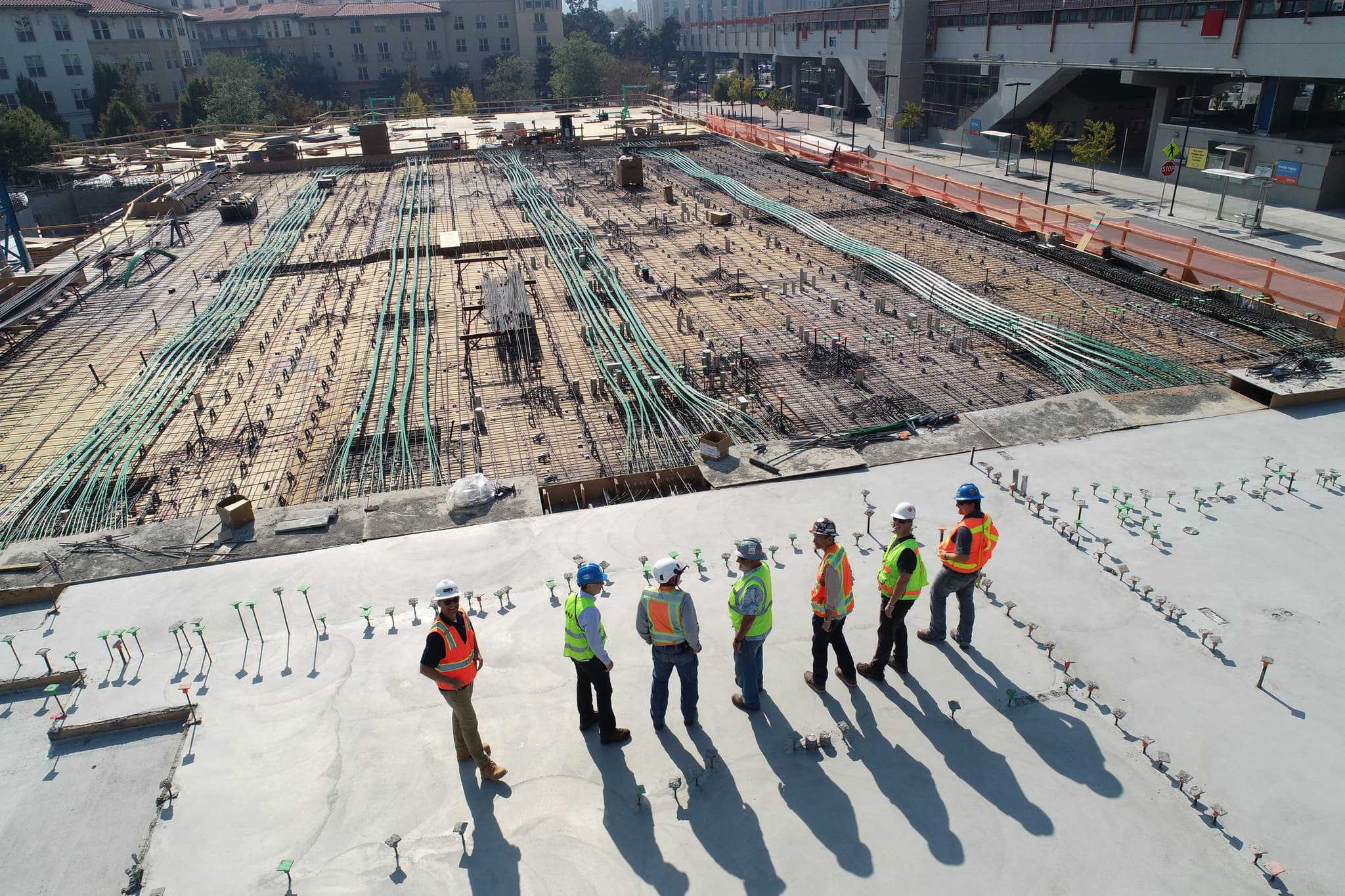 Workers on a construction site