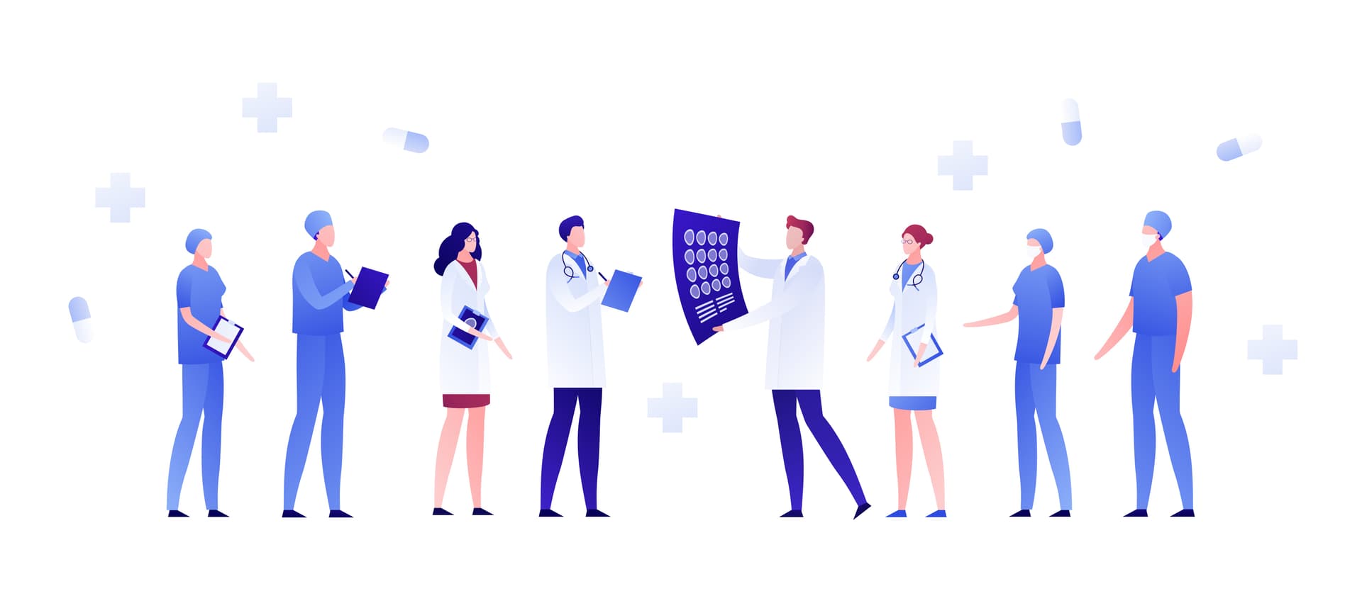 Doctors customizing a dashboard
